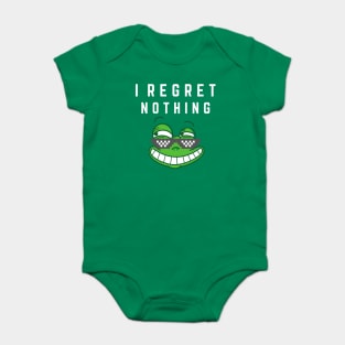 i regret nothing frog green Baby Bodysuit